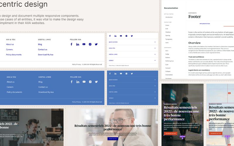 AXA design system components
